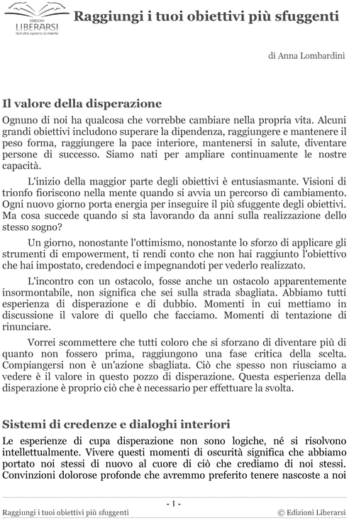 Product picture Saggio breve Raggiungi i tuoi obiettivi piu sfuggenti